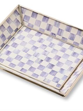 Mackenzie-child violet and white catchall dish